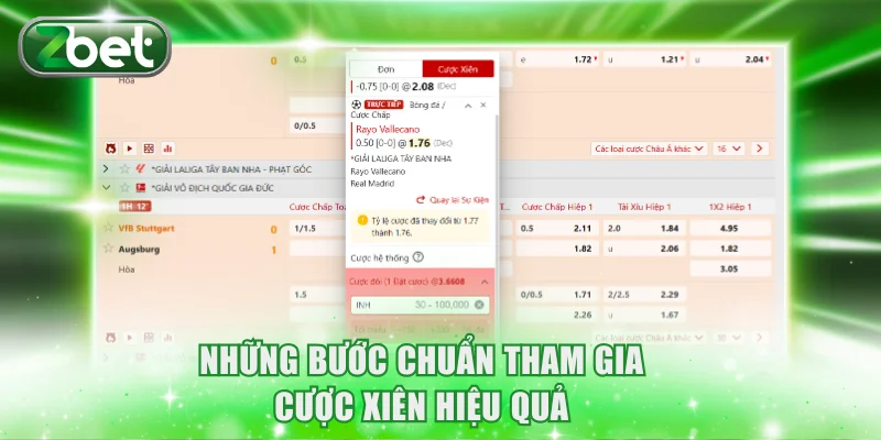 Những bước chuẩn tham gia cược xiên hiệu quả